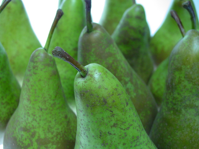 fresh green pears